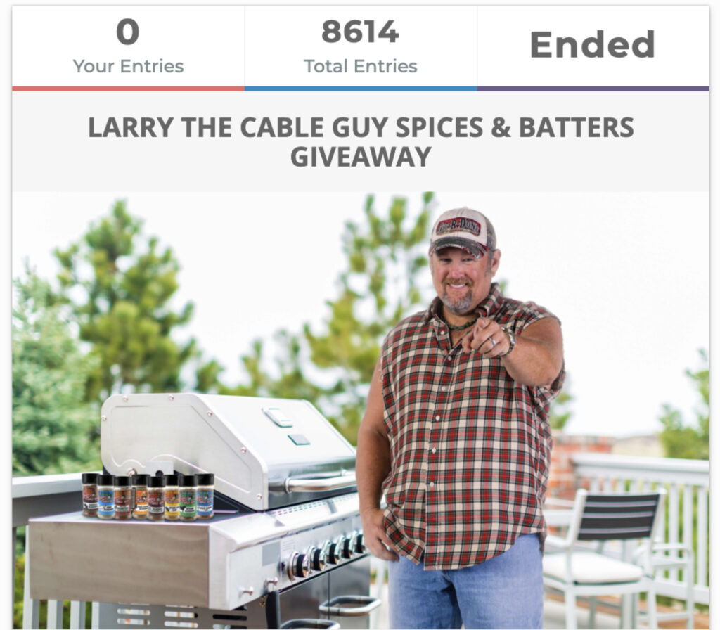 Larry The Cable Guy Spices & Batters Giveaway
